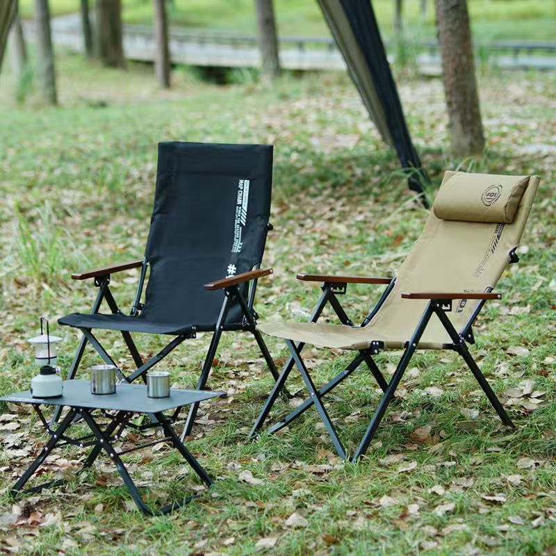 Outdoor Furniture Cheap - Składane krzesło plażowe/kempingowe z wysokim oparciem,