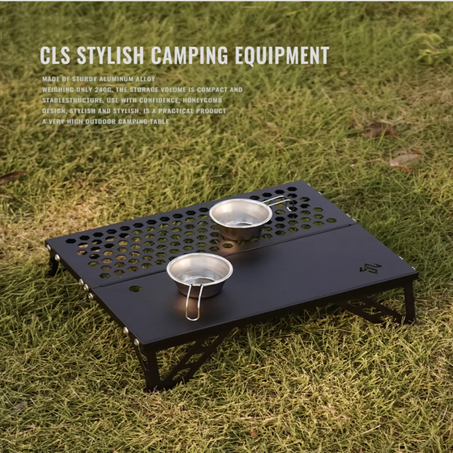 Outdoor Furniture Small - Mini składany aluminiowy stolik turystyczny CLS,