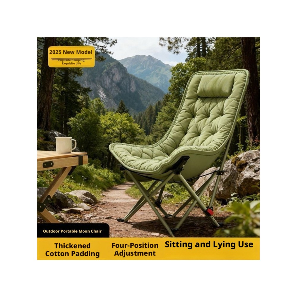 Outdoor Furniture Cheap - Gruby, bawełniany, składany, wygodny fotel księżycowy