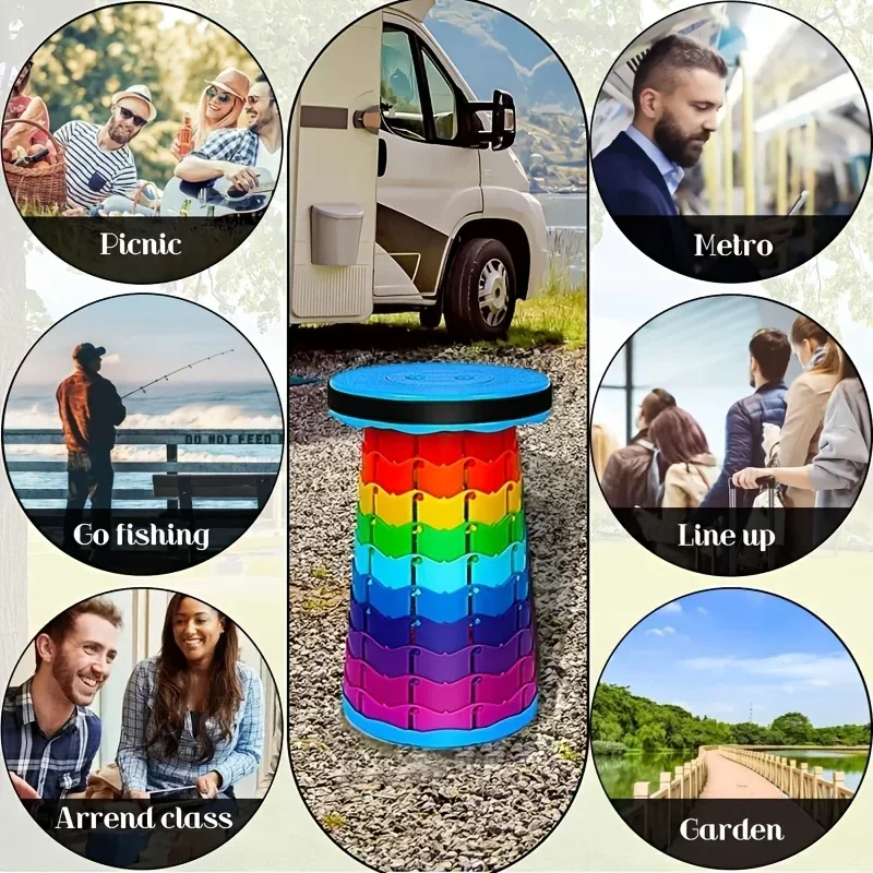 Tęczowy teleskopowy stołek kem – Outdoor Furniture Cheap recenzja i cena
