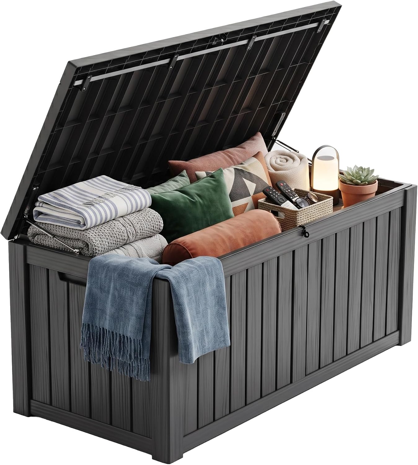 200-galonowy zamykany schowek  – Outdoor Furniture Black recenzja i cena
