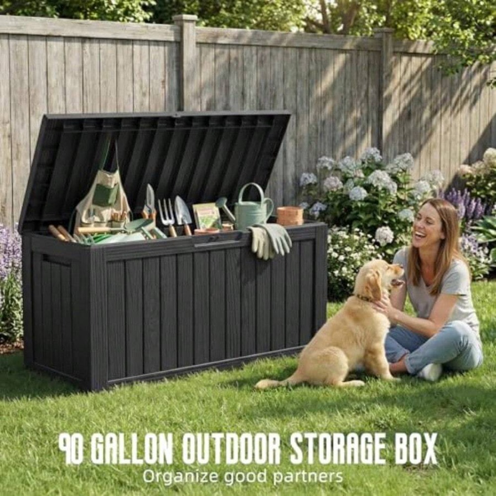 90-galonowy wodoodporny, zamyk – Outdoor Furniture Black recenzja i cena