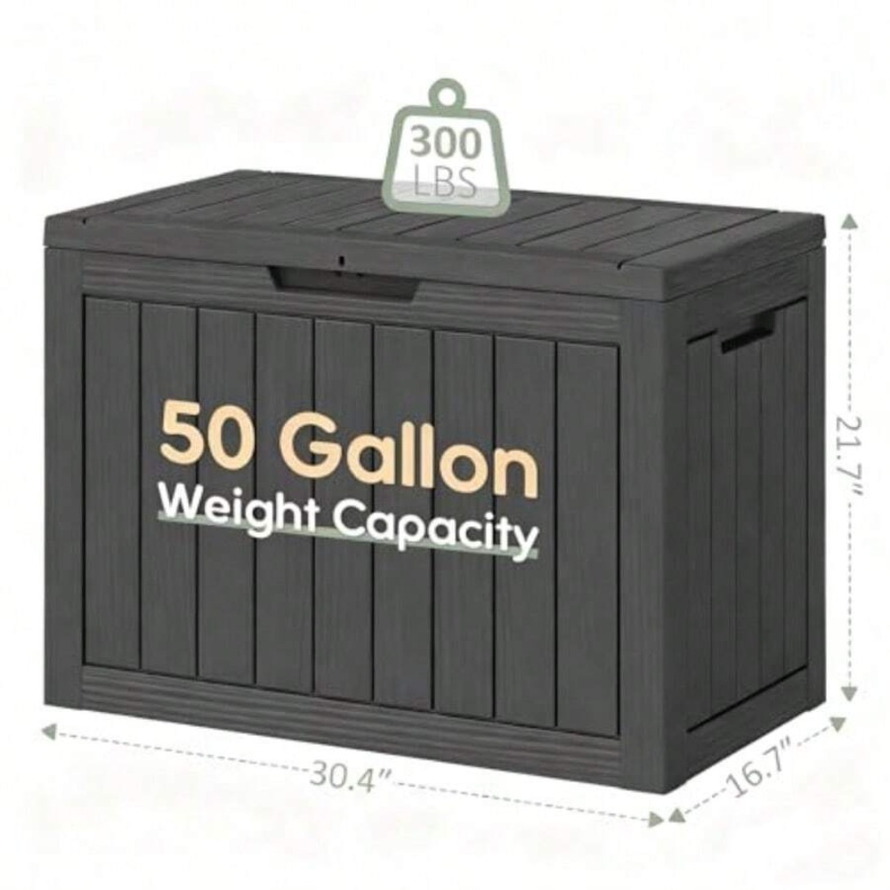 50-galonowy wodoodporny pojemn – Outdoor Furniture Black recenzja i cena